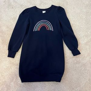 Girls XL Gap sweatshirt dress.  Very cozy, navy blue, great used condition.